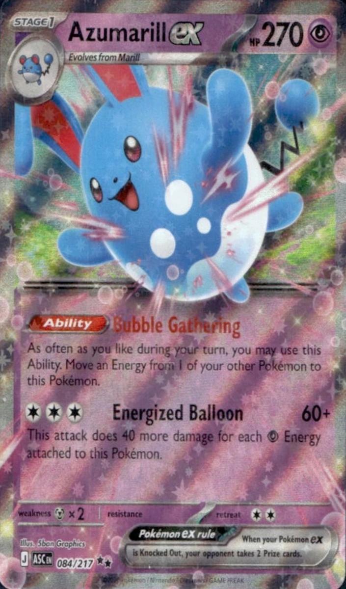 2026 Pokemon Mega Evolution Ascended Heroes Azumarill EX #84