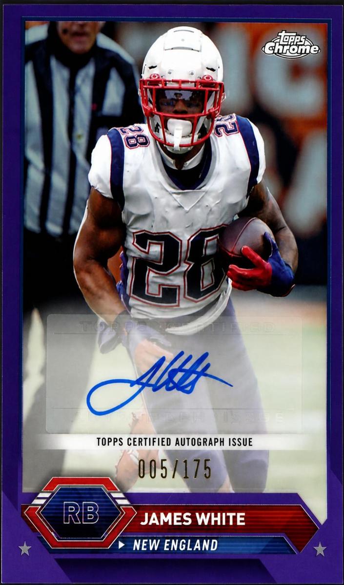 2023 Topps Composite Football Purple Refractor James White #TCA-JWH