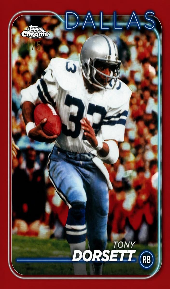2024 Topps Chrome Football Red Refractor Tony Dorsett #40
