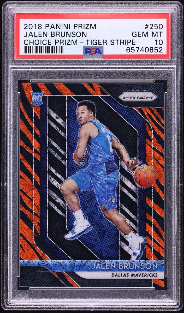 2018 Panini Prizm Basketball Choice Tiger Stripe Jalen Brunson #250