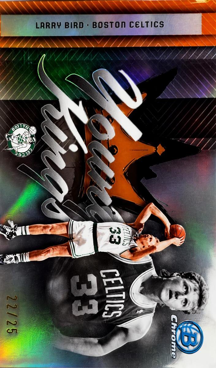 2025 Bowman Basketball Orange Refractor Larry Bird #YK-17