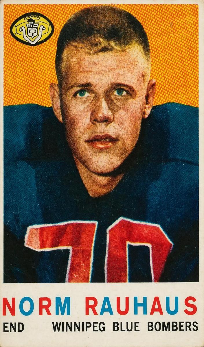 1959 Topps CFL Football Norm Rauhaus #1