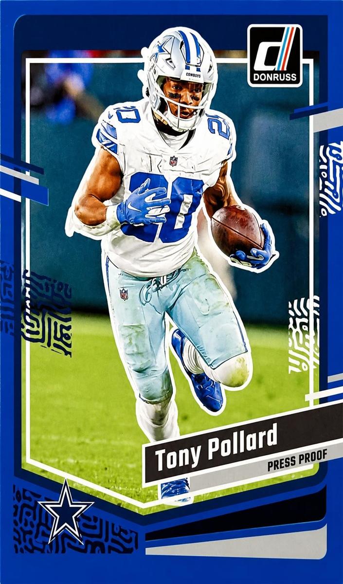 2023 Panini Donruss Football Press Proof Blue Tony Pollard #81