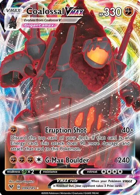 2020 Pokemon Vivid Voltage Full Art Coalossal #99 BGS 9