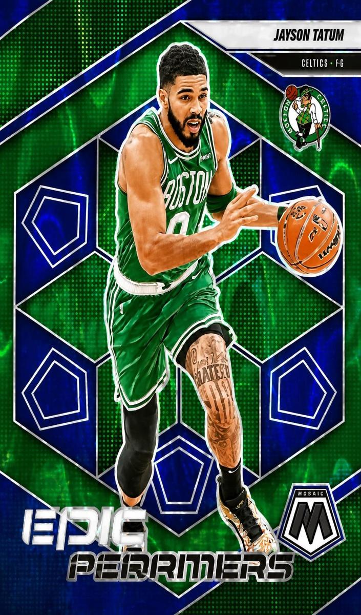 2024 Panini Mosaic Basketball Blue Seismic Jayson Tatum #4