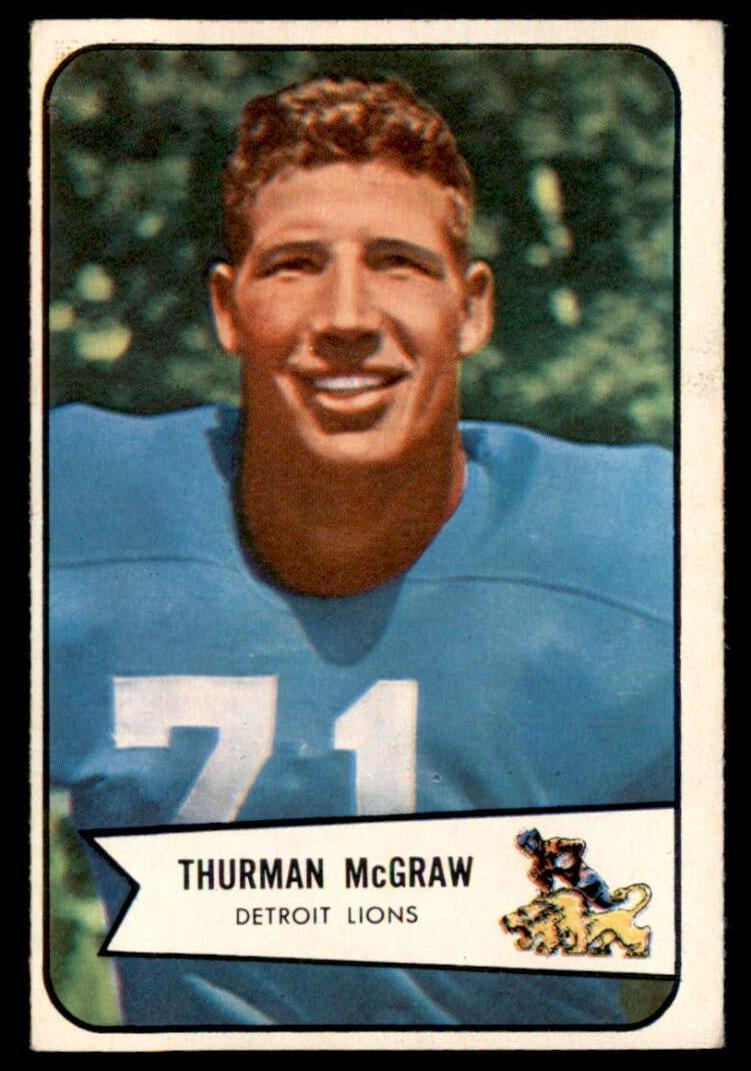 1954 Bowman Football Thurman McGraw #91 PSA 6