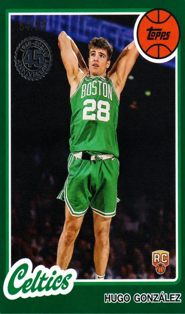 2025 Topps Basketball Green Holo Foil Hugo Gonzalez #80BK-100