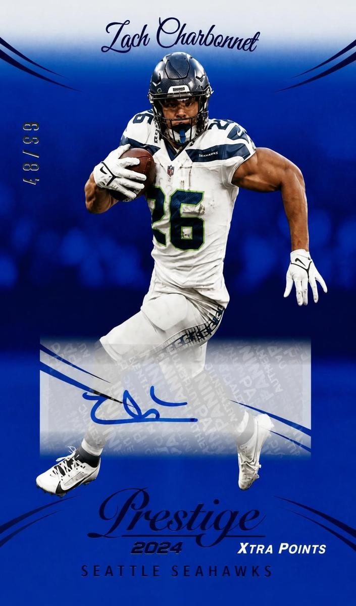2024 Panini Prestige Football Blue Zach Charbonnet #267