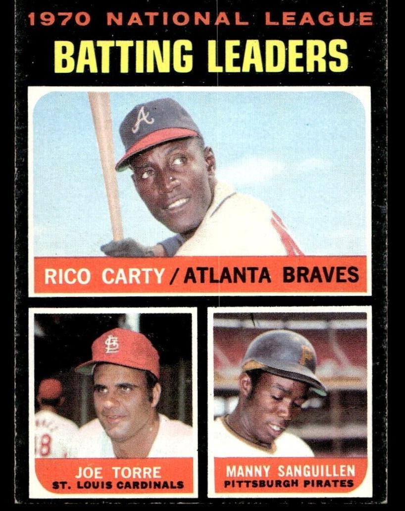 1971 Topps Baseball N.L. Batting Leaders #62 PSA 7