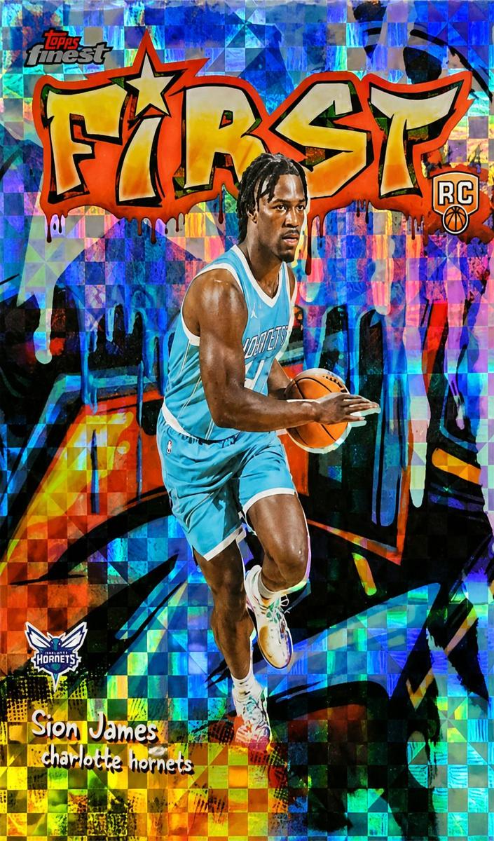 2025 Topps Finest Basketball X-Fractor Sion James #F-23