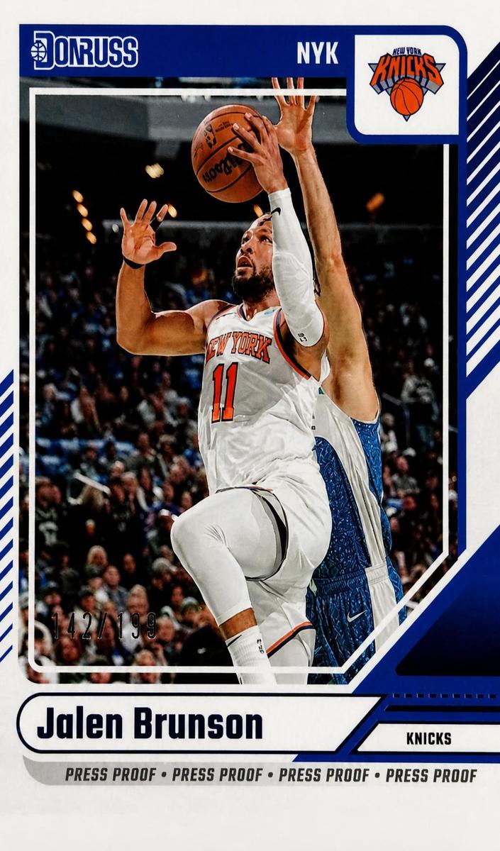2024 Panini Donruss Basketball Press Proof Purple Jalen Brunson #128