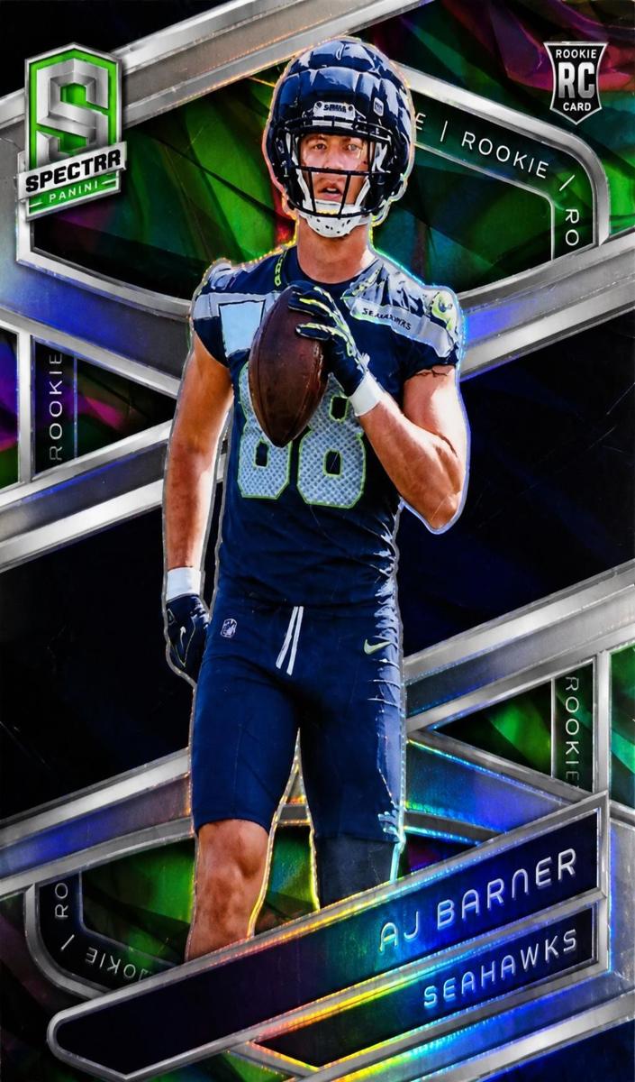 2024 Panini Spectra Football Neon Marble AJ Barner #175