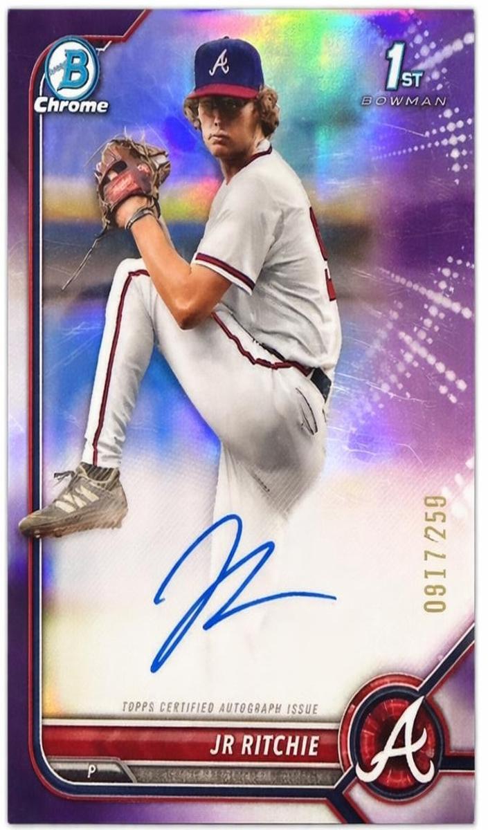 2022 Bowman Draft Baseball Purple JR Ritchie #CDA-JR PSA 10