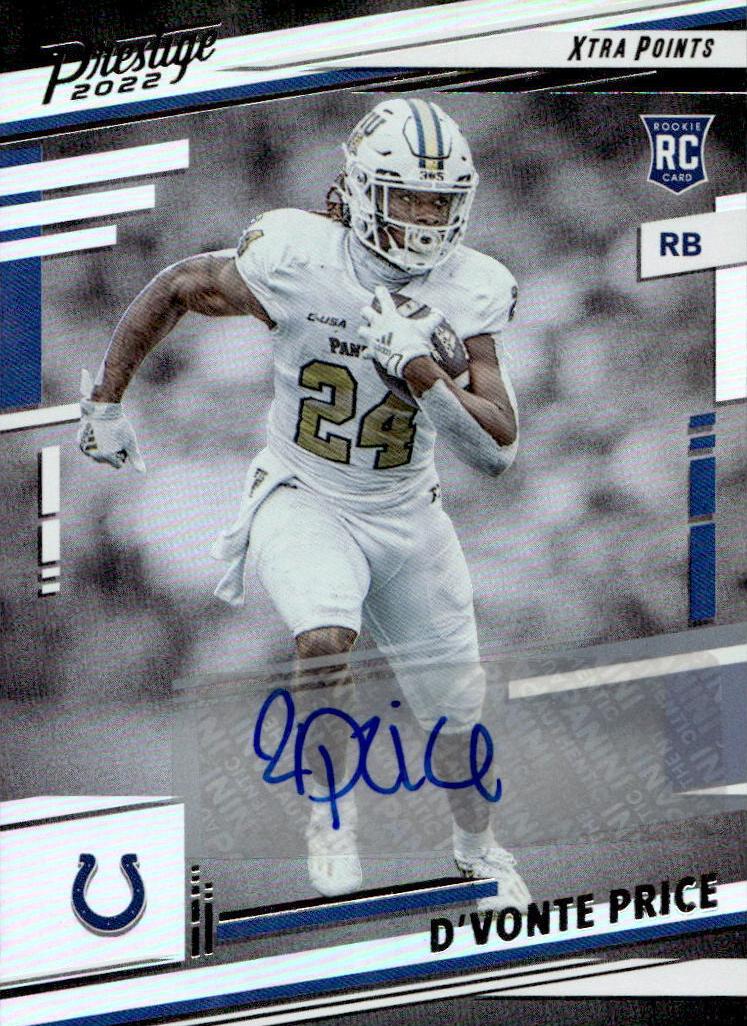 2022 Panini Prestige Football Xtra Points Premium D'Vonte Price #344