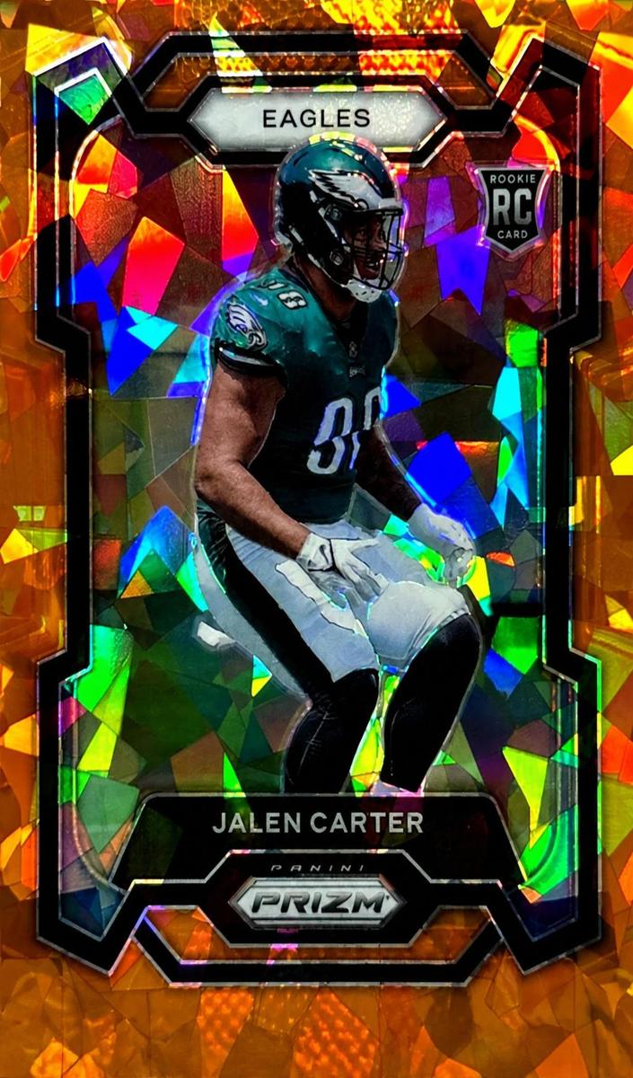 2023 Panini Prizm Football Orange Ice Jalen Carter #381