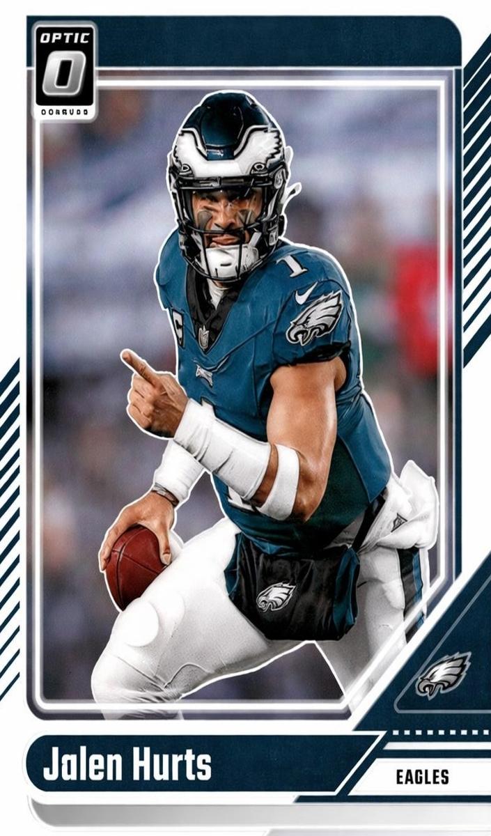 2024 Donruss Optic Football Holo Jalen Hurts #158 PSA 8