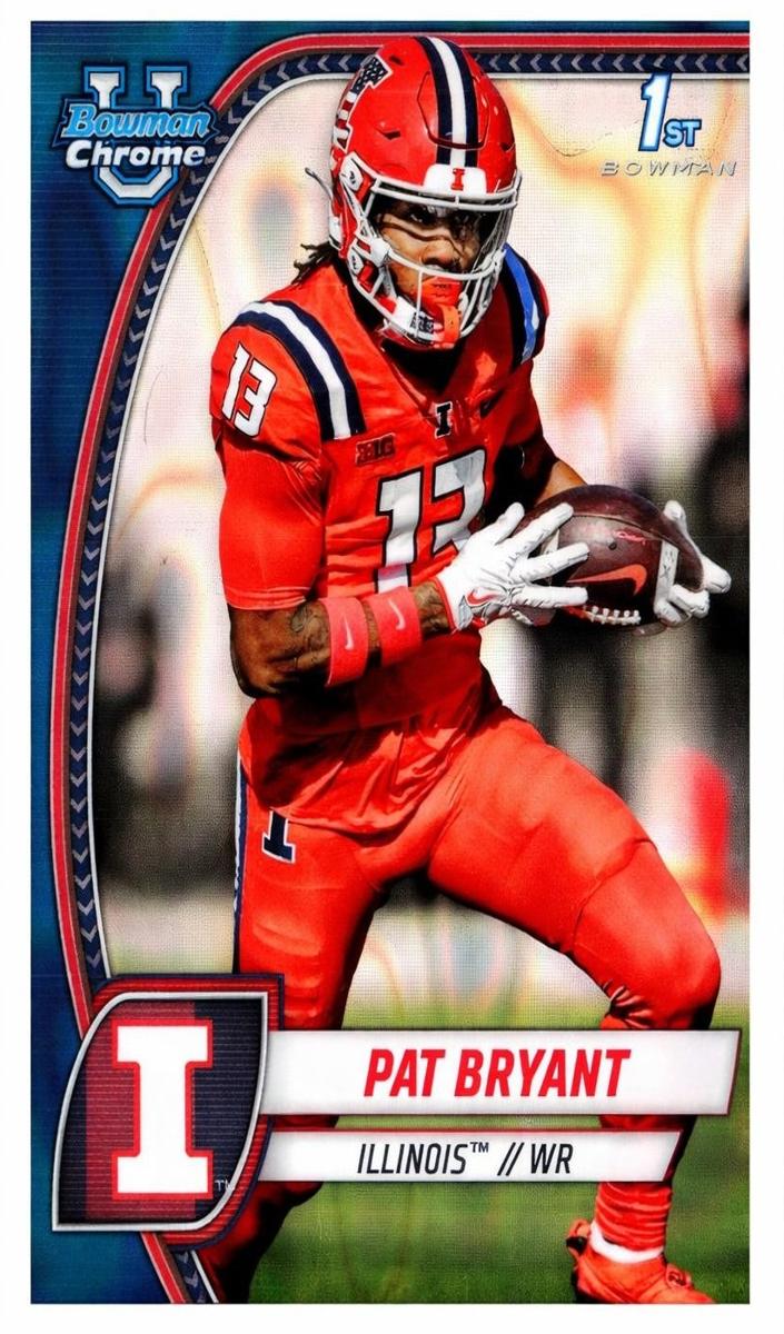 2024 Bowman Chrome University Football Teal Lava Refractor Pat Bryant #142