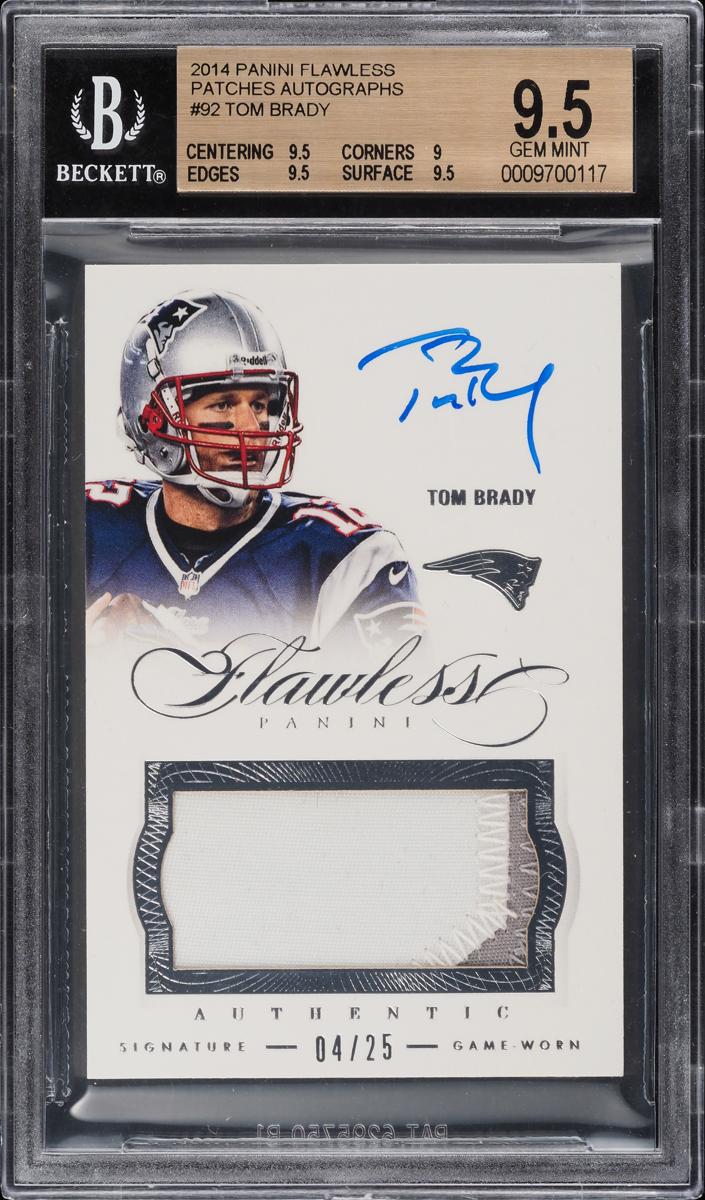 2014 Panini Flawless Football Tom Brady #92 BGS 9.5