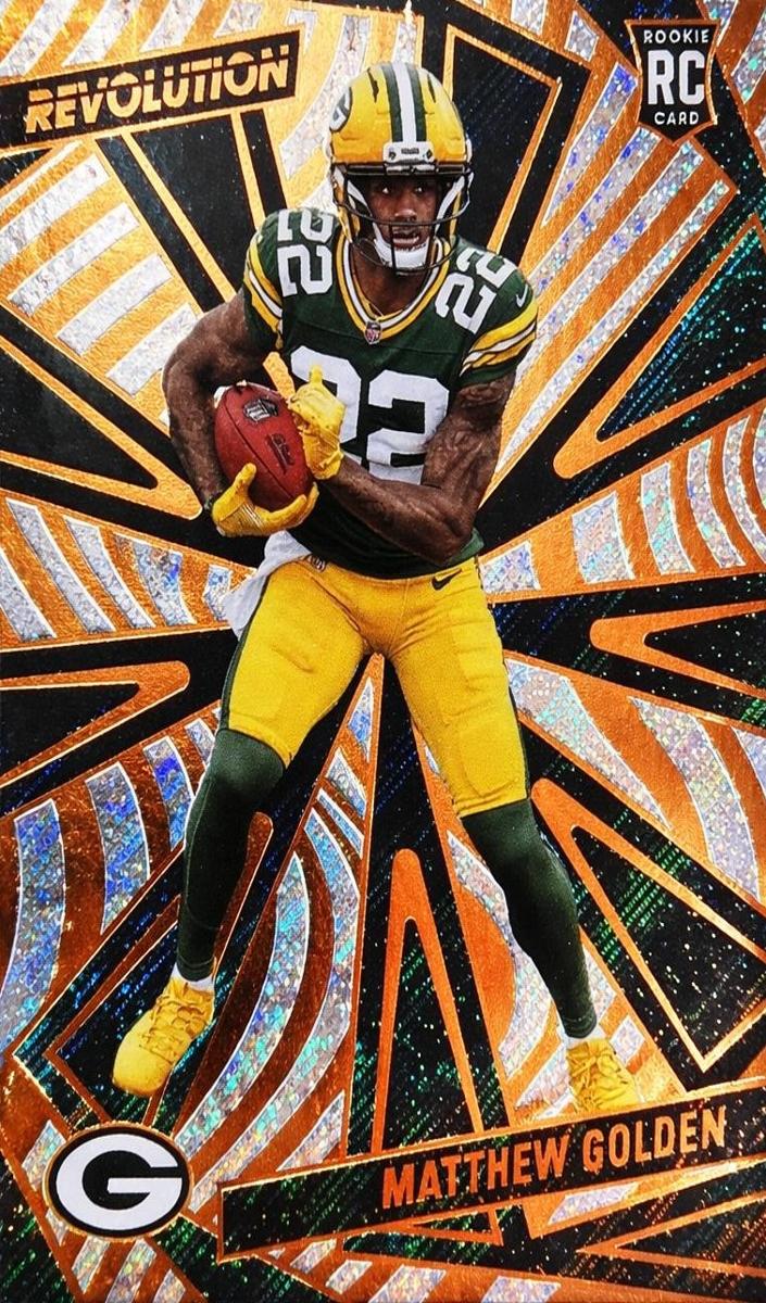 2025 Panini Revolution Football Green Swirl Matthew Golden #228