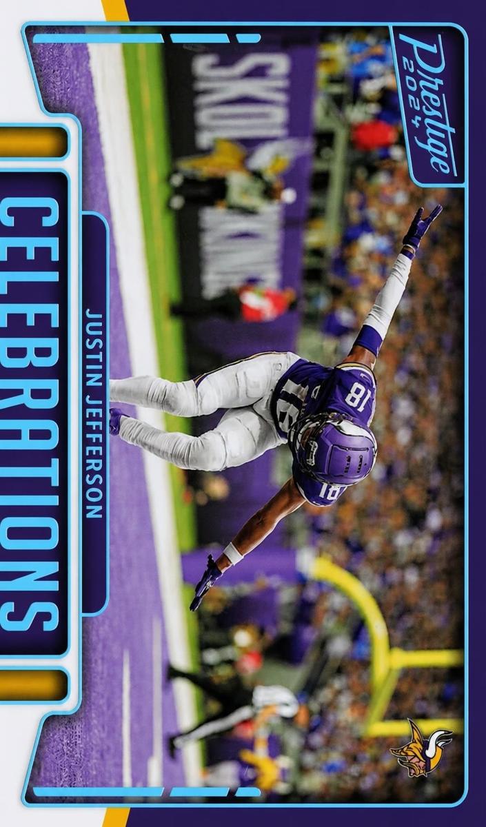 2024 Panini Prestige Football Justin Jefferson #CEL-JJN PSA 9