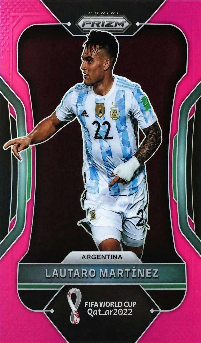 2022 Panini Prizm FIFA World Cup Qatar Soccer Pink Lautaro Martinez #5
