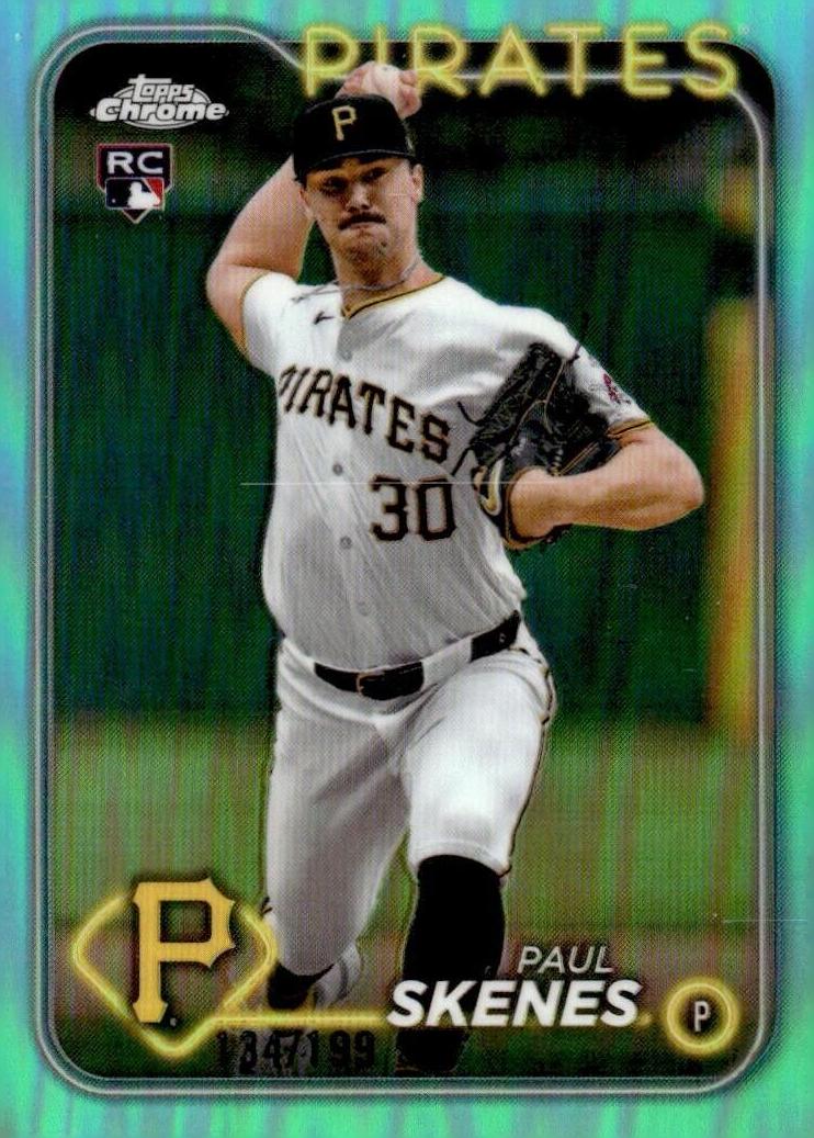 2024 Topps Chrome Update Baseball Aqua Refractor Paul Skenes #USC88 PSA 10
