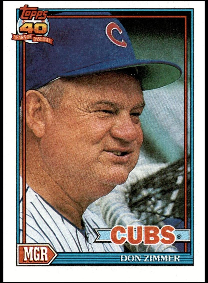 1991 Topps Baseball Don Zimmer #729 PSA 9