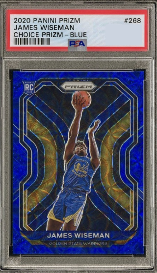 2020 Panini Prizm Basketball Choice Blue James Wiseman #268 PSA 9