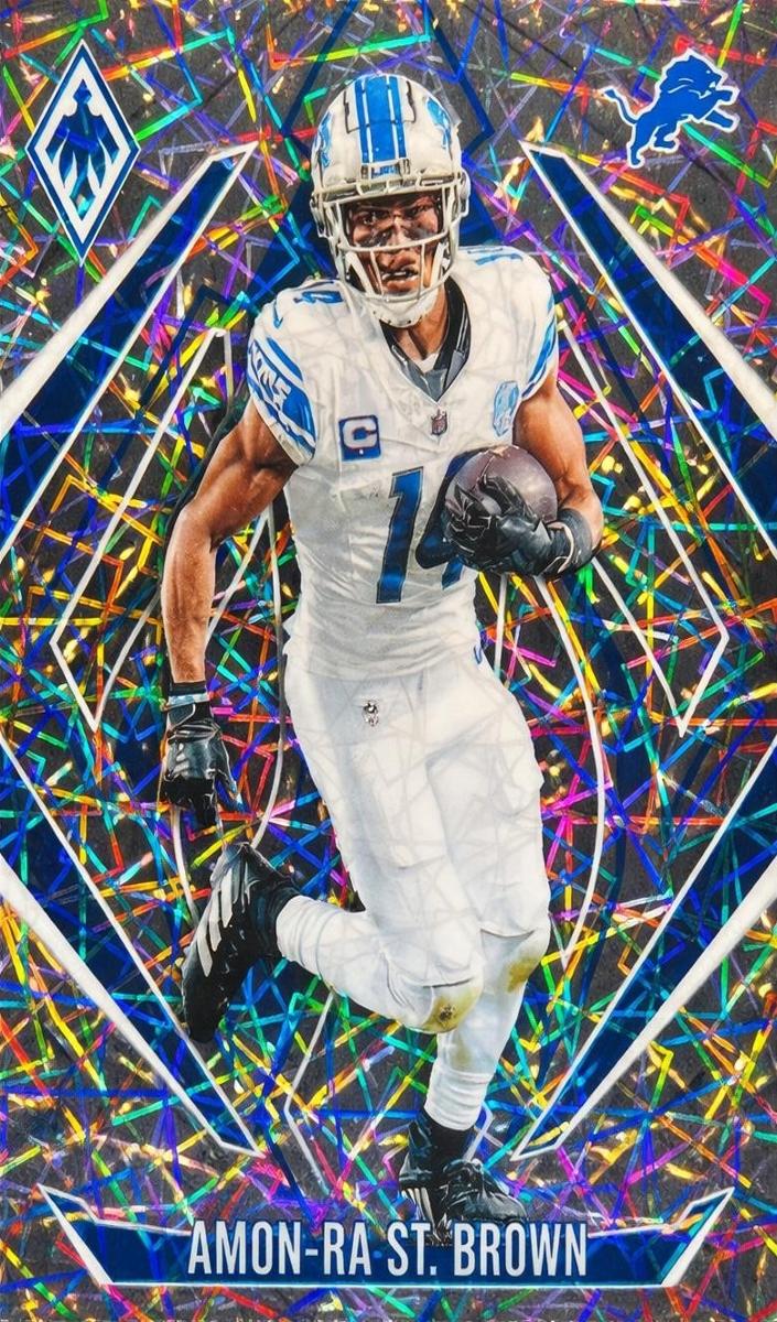 2024 Panini Phoenix Football Lazer Amon-Ra St. Brown #8