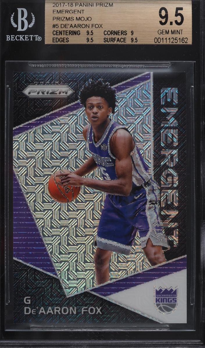 2017 Panini Prizm Basketball Prizm Mojo De'Aaron Fox #EM-DEA PSA 9