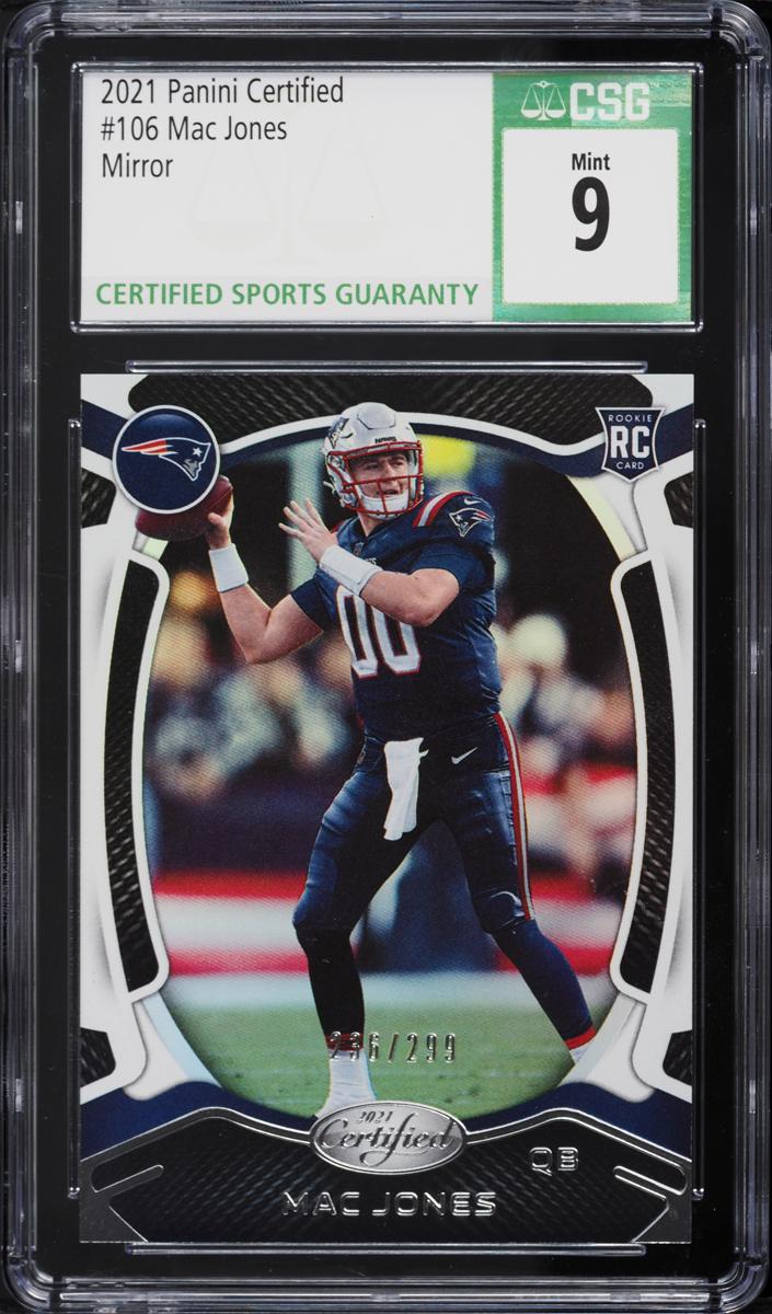 2021 Panini Certified Football Mirror Mac Jones #106 PSA 9
