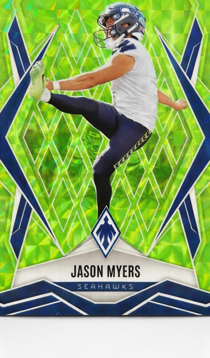 2025 Panini Phoenix Football Lime Green Pyramids Jason Myers #31