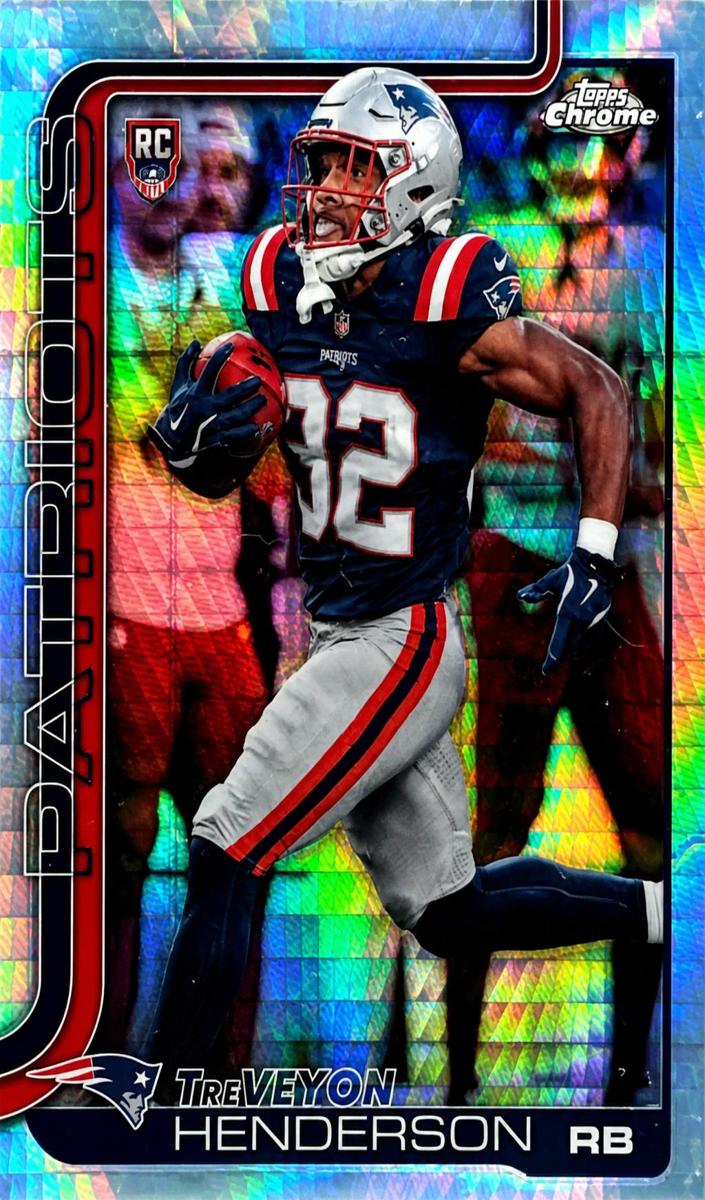 2025 Topps Chrome Football Prism Refractor TreVeyon Henderson #328