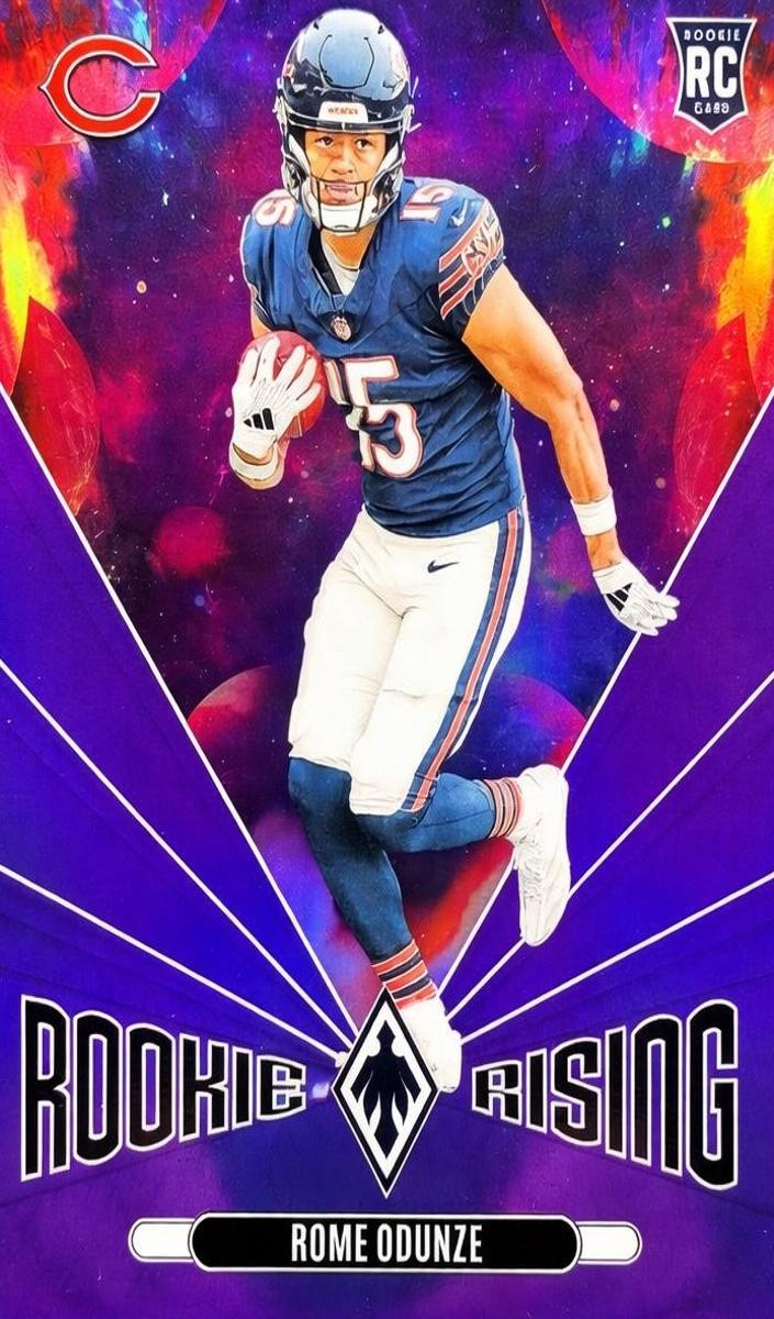 2024 Panini Phoenix Football Purple Rome Odunze #RR-ROE PSA 9