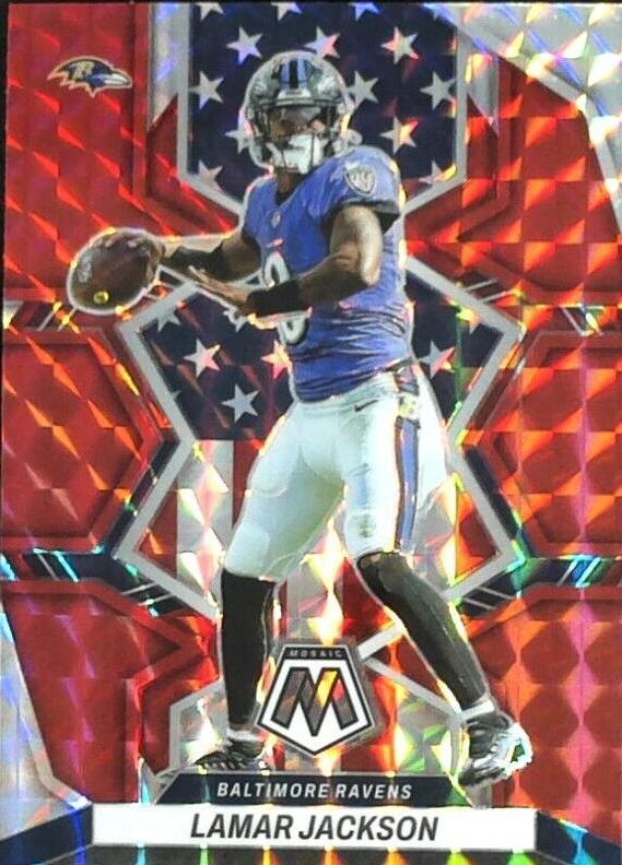 2022 Panini Mosaic Football Red Lamar Jackson #259