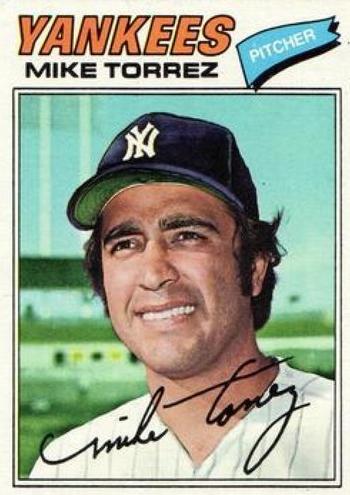 1977 Topps Burger King New York Yankees Baseball Mike Torrez #7 PSA 8