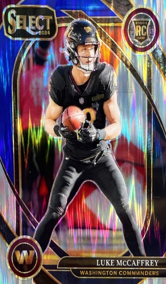 2024 Panini Select Football Black and Blue Shock Luke McCaffrey #279
