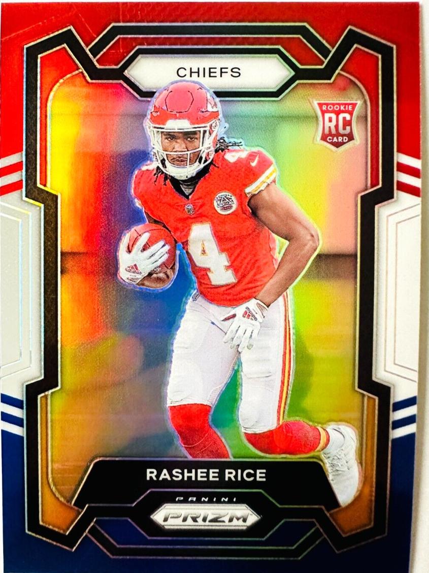 2023 Panini Prizm Football Red White Blue Rashee Rice #350 PSA 10