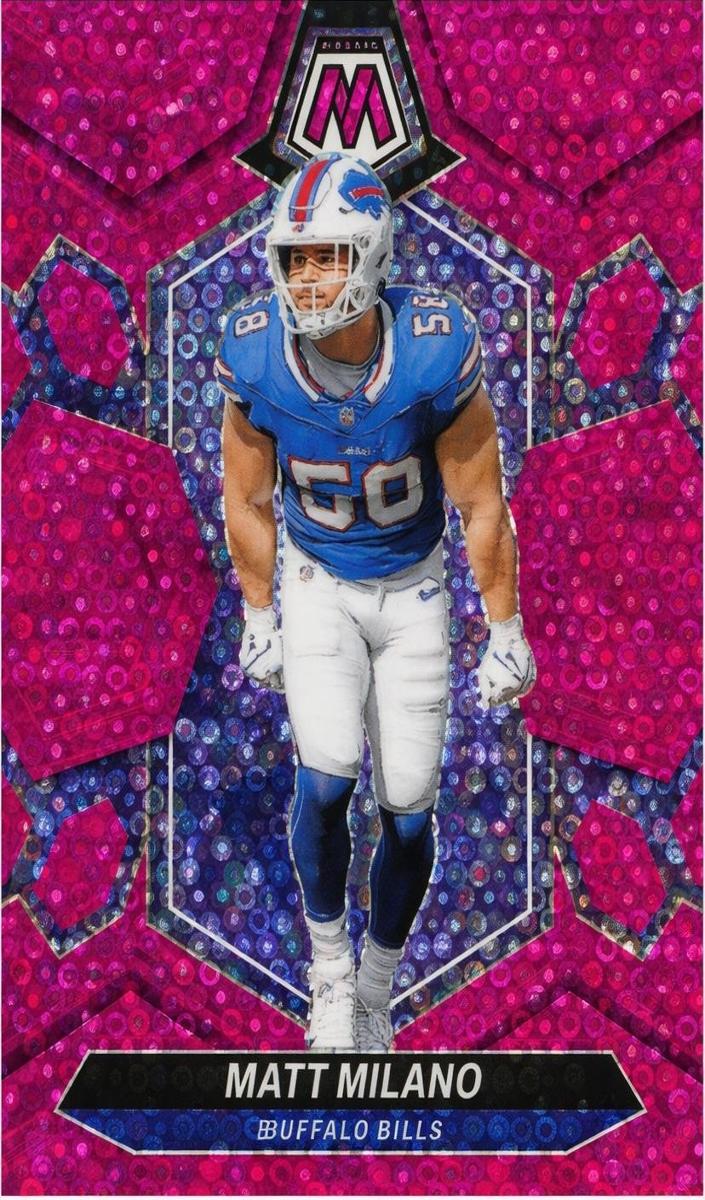2024 Panini Mosaic Football No Huddle Pink Matt Milano #27
