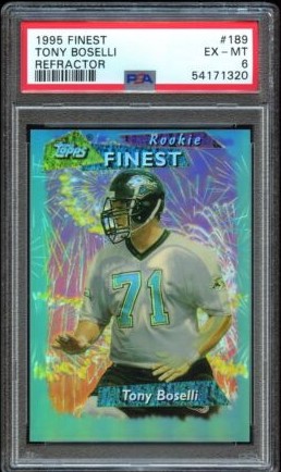 1995 Topps Finest Football Refractor Tony Boselli #189