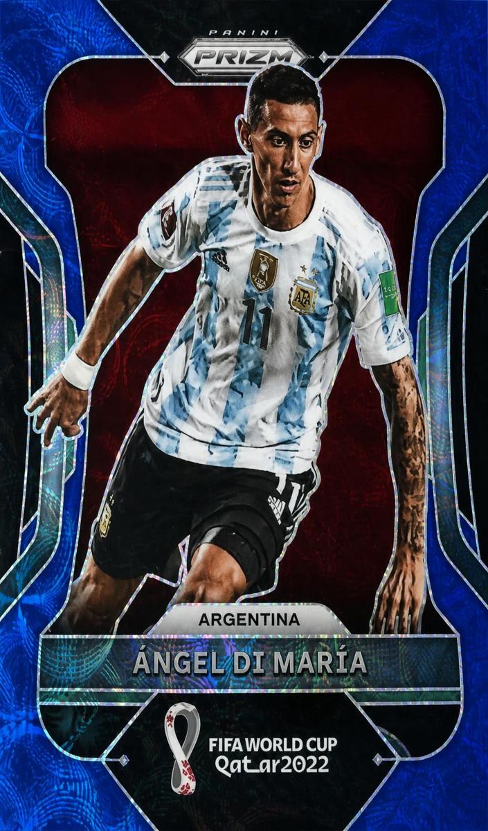 2022 Panini Prizm FIFA World Cup Qatar Soccer Choice Prizms Blue Angel Di Maria #1