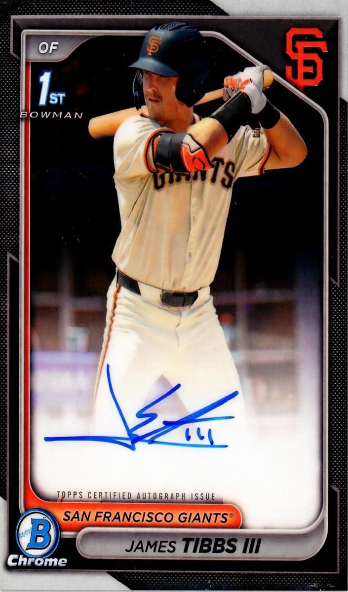 2024 Bowman Draft Chrome Baseball James Tibbs III #CPA-JT PSA 9