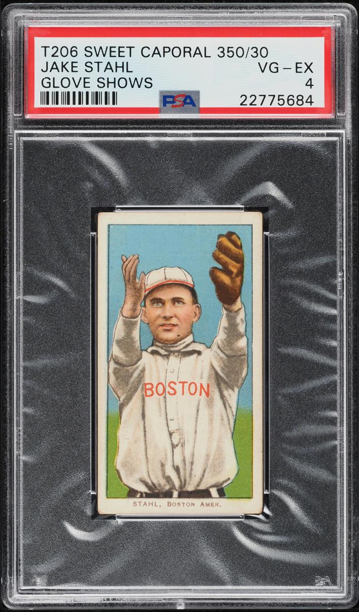 1909-11 T206 Baseball Glove Showing Jake Stahl #NNO PSA 2