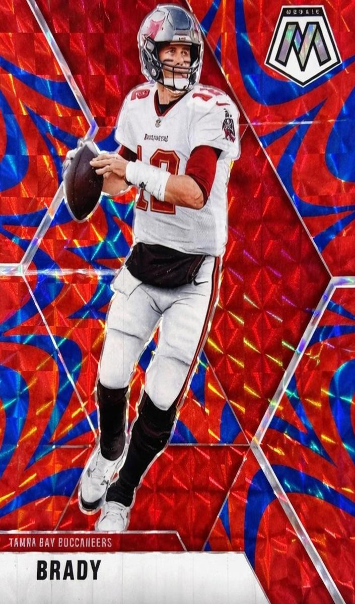 2020 Panini Mosaic Football Mosaic Reactive Blue Tom Brady #135