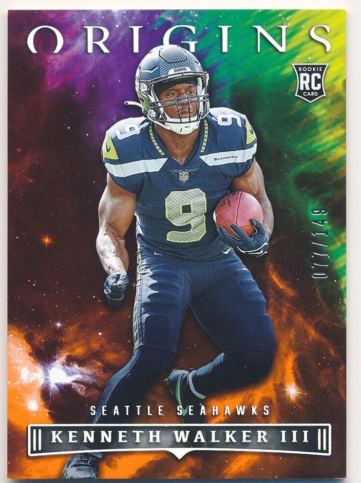 2022 Panini Origins Football Orange Kenneth Walker III #107