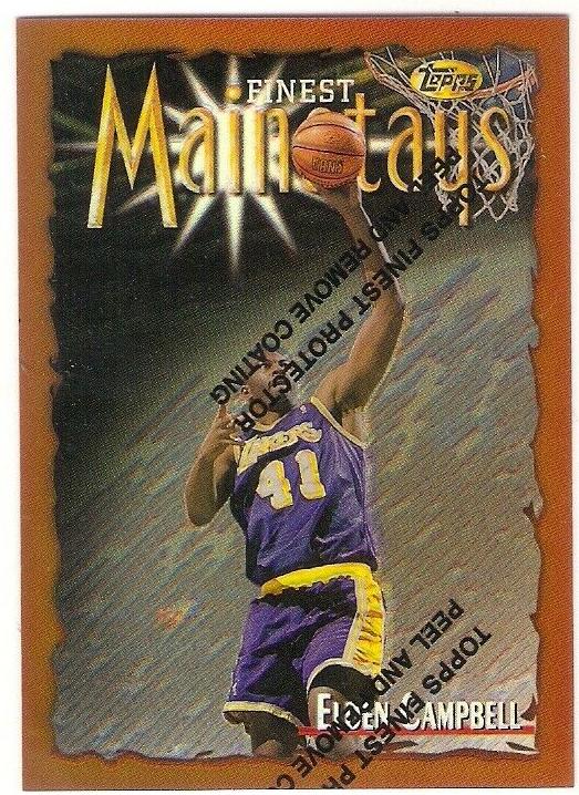 1996 Topps Finest Basketball Refractor Elden Campbell #189 PSA 9