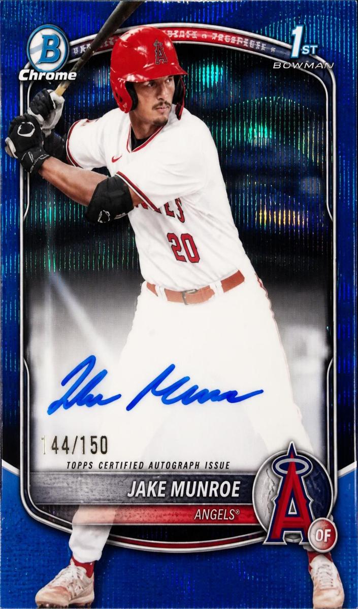 2025 Bowman Draft Chrome Baseball Blue Wave Jake Munroe #CPA-JMU