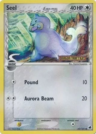 2006 Pokemon EX Dragon Frontiers Reverse Holo Seel #62 CGC 6