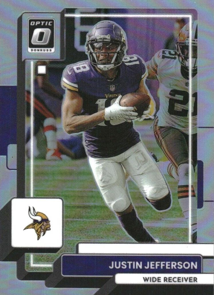 2022 Donruss Optic Football Holo Justin Jefferson #129 PSA 8