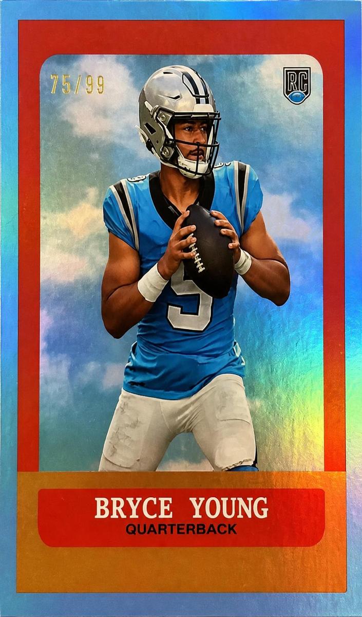 2023 Topps Composite Football Blue Rainbow Foilboard Bryce Young #351
